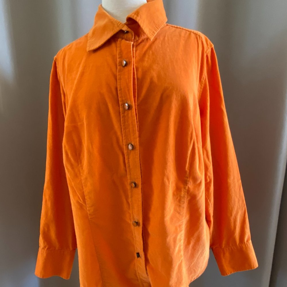 Talbots - Orange Corduroy 1x Top